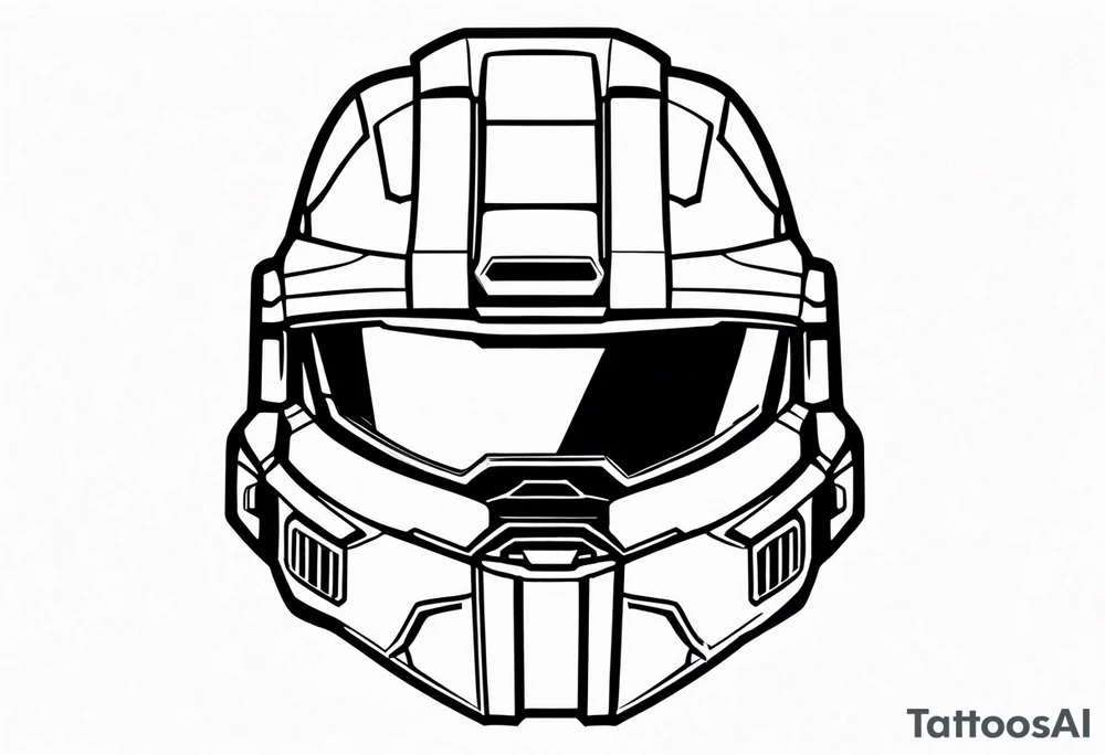 The helmet of master chief from the video game halo, incorporated with the energy sword from that video game tattoo idea