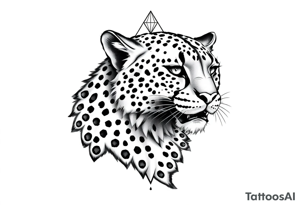 Cheetah, diamond, mississippi, unique tattoo idea