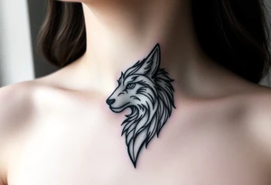 Sheep and wolf into a hybrid 
animal tattoo idea