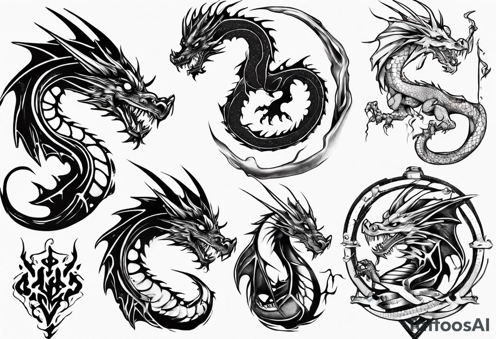 computer dragon tattoo idea