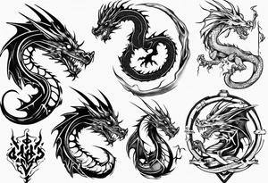 computer dragon tattoo idea