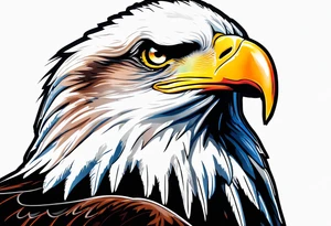 Bald eagle with a 737 American Airlines Plane tattoo idea