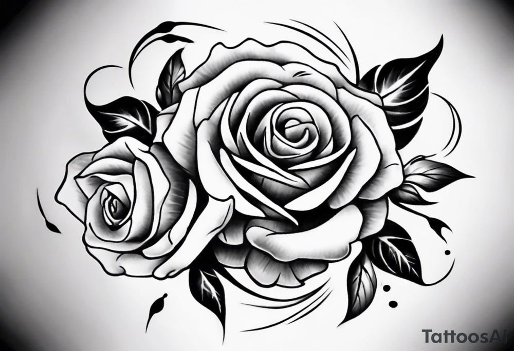Half-sleeve arm tattoo. roses tattoo idea