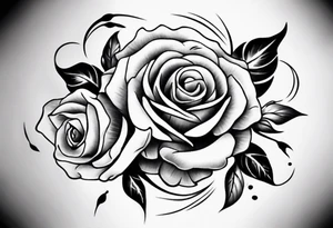 Half-sleeve arm tattoo. roses tattoo idea