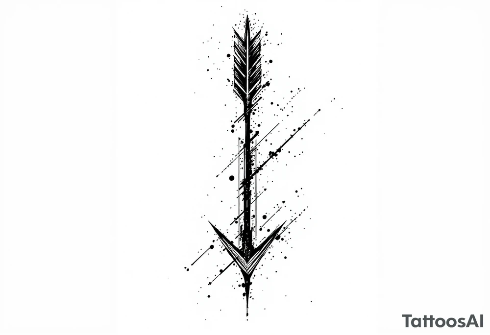 one  arrow  that look down tattoo idea