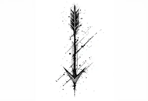 one  arrow  that look down tattoo idea