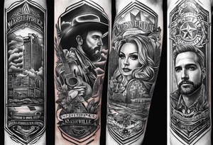 Country music Nashville tennessee tattoo idea