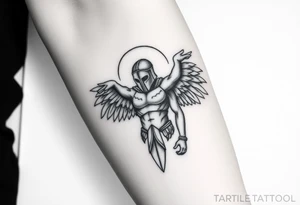 spartan angel tattoo idea