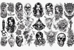 full arm sleeve tattoo
betrayal theme tattoo idea