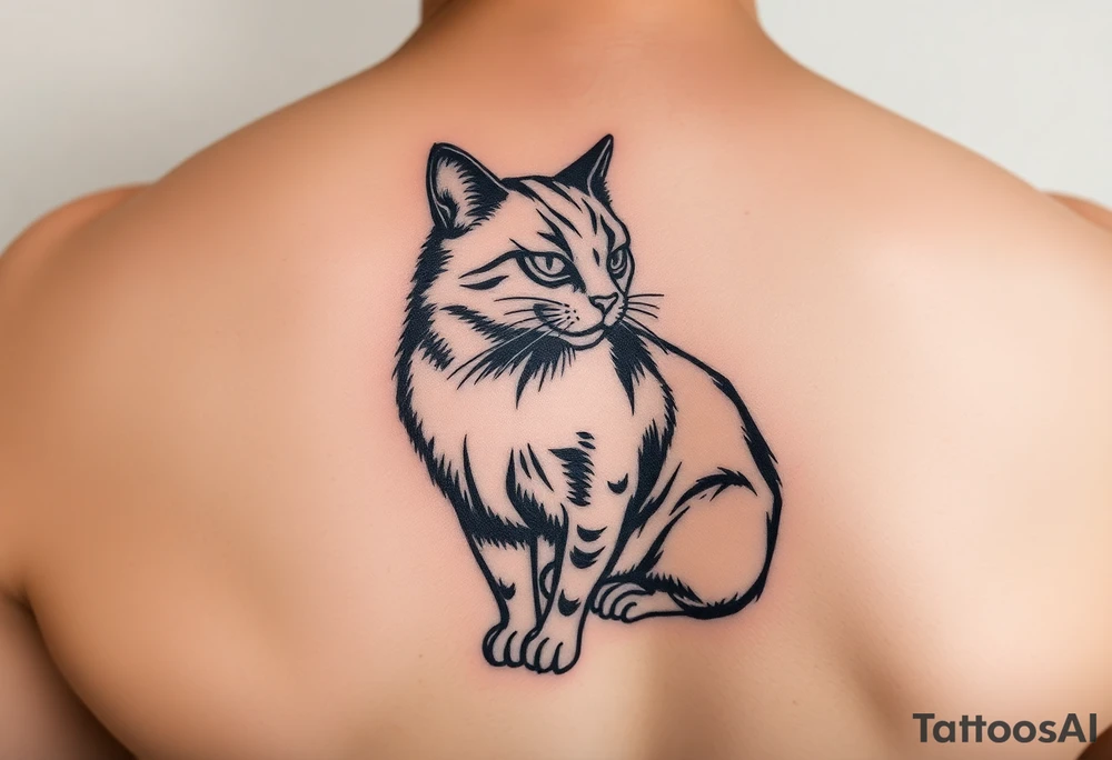 black cat tattoo idea