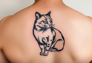 black cat tattoo idea