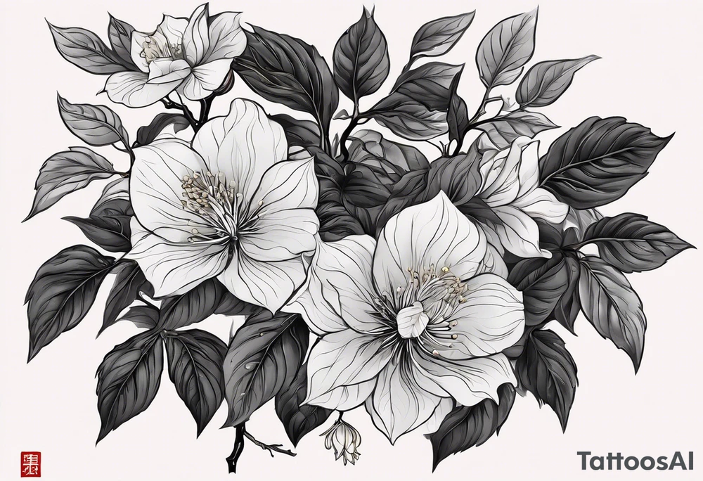 Elements: the north needle in the center, outside the north needle are several branches and leaves of the eggplant tree, and the outermost edge is a long wavy line
Location: Behind the upper arm of the left hand, about 6*20 cm from the elbow to the shoulder tattoo idea