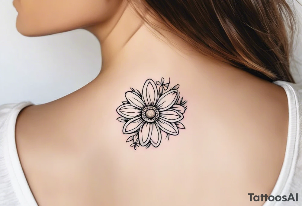 Daisy infinity symbol tattoo idea