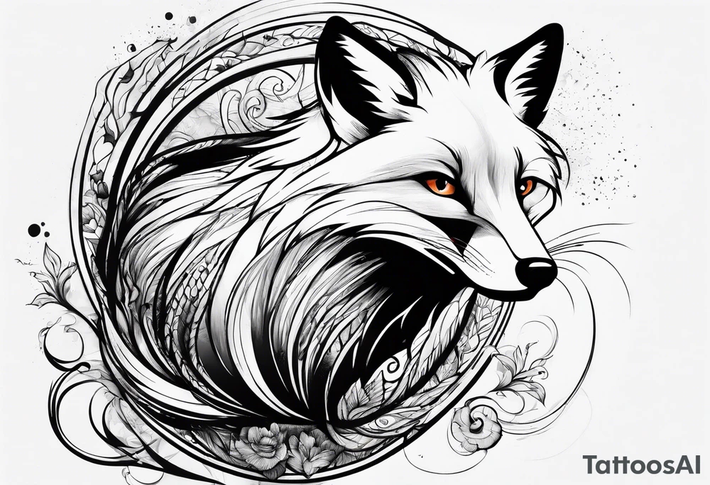 Fox jumping tattoo idea