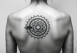 bicycle cog with bullets tattoo idea