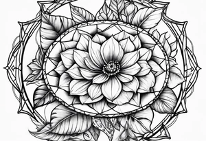 Dream catcher with flowers tattoo idea