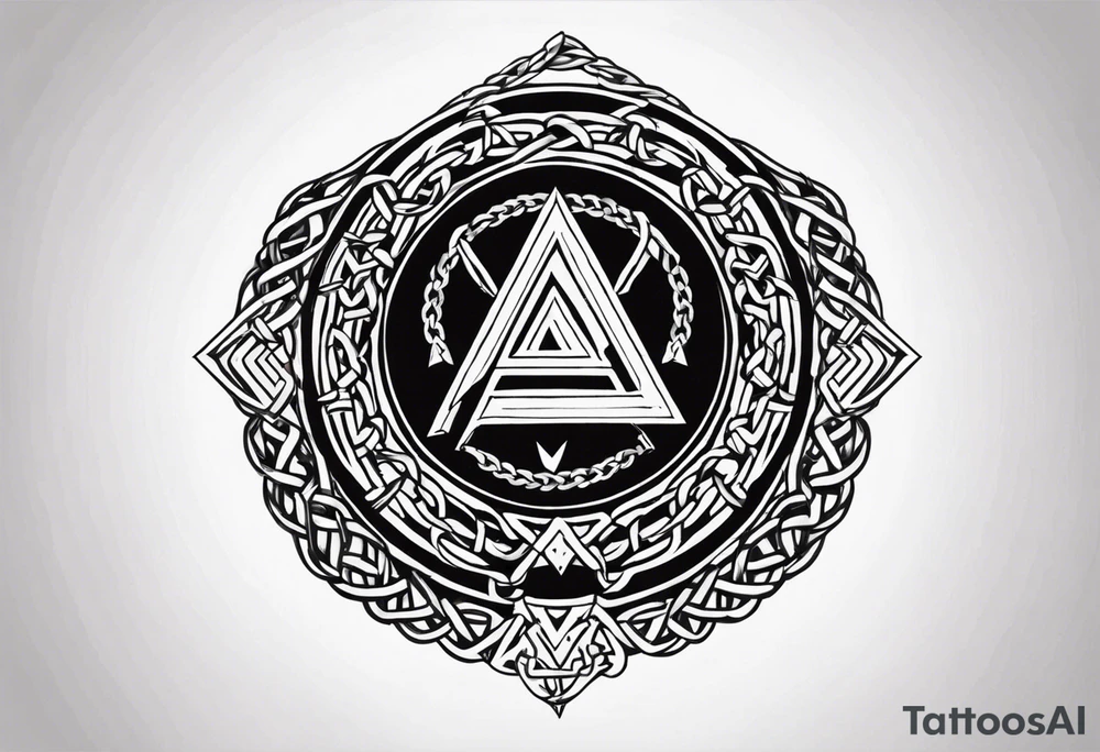 Valhalla round shield axe
Valknut barbed wire chains tattoo idea Valhalla round shield axe
Valknut barbed wire chains tattoo idea
