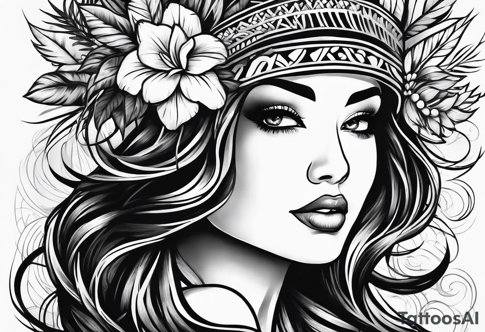 hula girl tattoo idea
