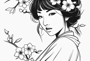 梅寒不賣香 in vertical with plum blossom tattoo idea