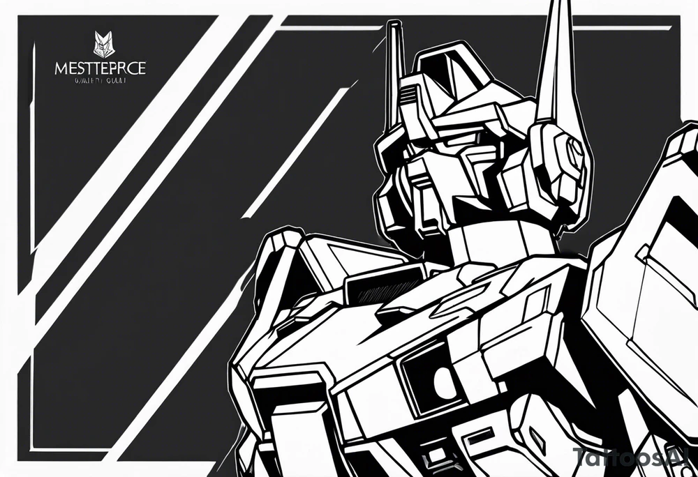 gundam cat wrist tattoo black and white minimalistic tattoo idea