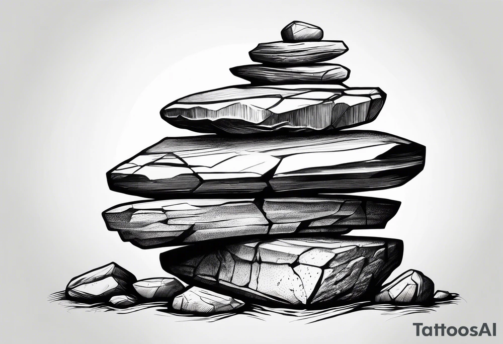 Rocks stacked on top of each other tattoo idea