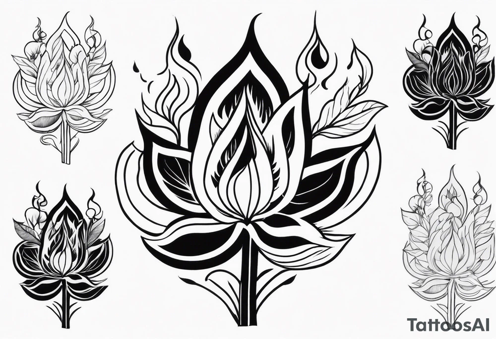 Flowers that burn and have black
flames on them tattoo idea Flowers that burn and have black
flames on them tattoo idea