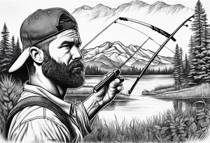 hunting, fishing, golf , god tattoo idea