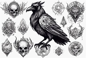 The Demon Raven Stolas, a Prince of Hell who is obsessed with gems, knowledge of astrology and poisonous plants. tattoo idea