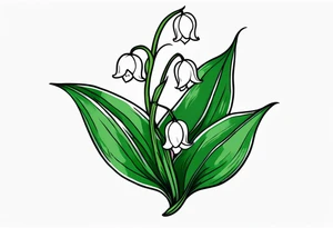 Neo traditional lily of the valley tattoo idea