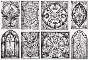 Stained glass window tattoo idea