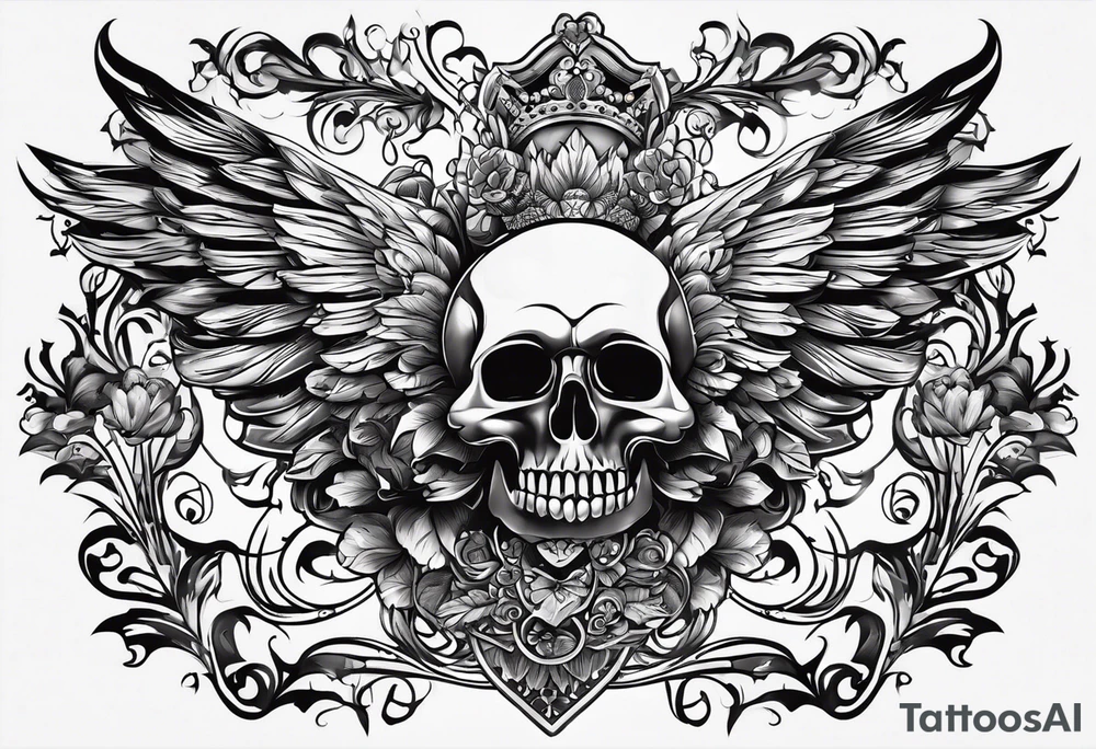 Sempre e per sempre in classic bold font for chest piece tattoo idea