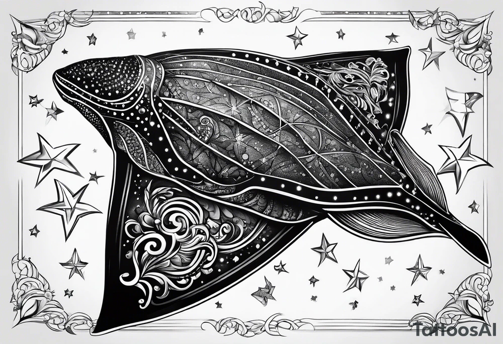 Stingray with stars tattoo idea