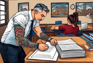 school teacher with tattoos tattoo idea