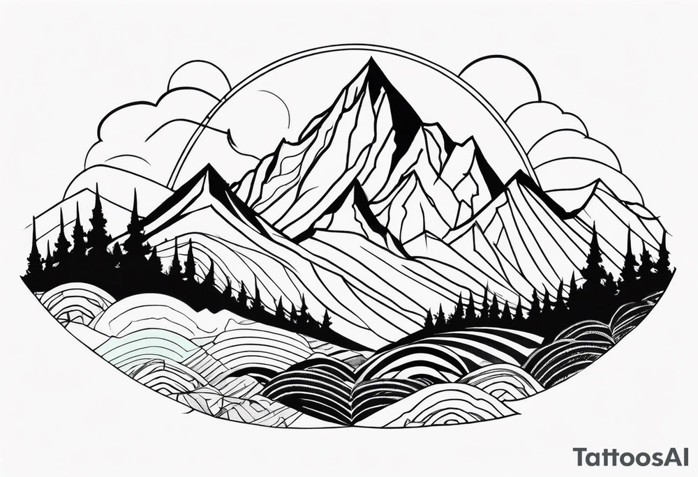 mountain range tattoo idea