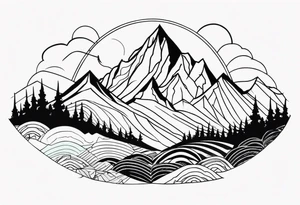 mountain range tattoo idea