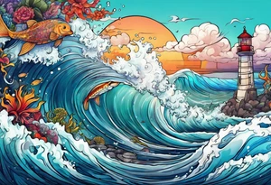 Ocean vibes tattoo idea