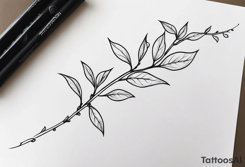 A rugged vine stem wrapping around tattoo idea