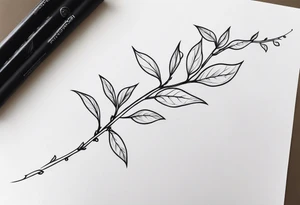A rugged vine stem wrapping around tattoo idea