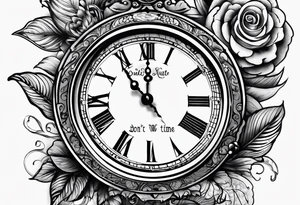 Text of: Don't wate your time looking back, you're not going that way tattoo idea
