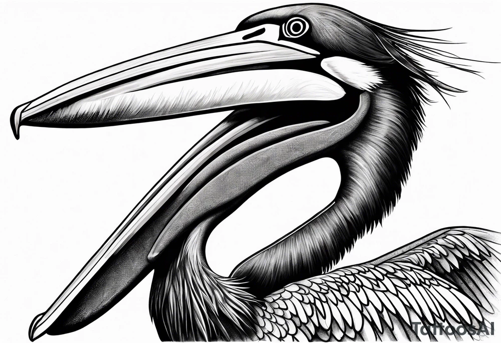 high speed 
diving pelican tattoo idea