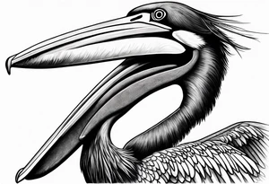 high speed 
diving pelican tattoo idea