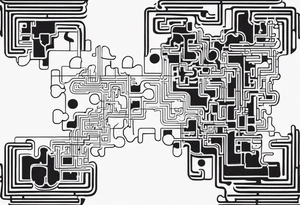 Jigsaw puzzle piece with circuits as the background tattoo idea