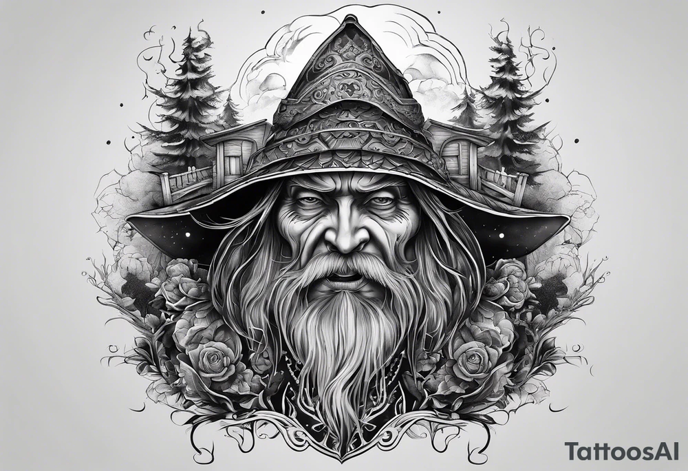 Baba yaga creepy tattoo idea