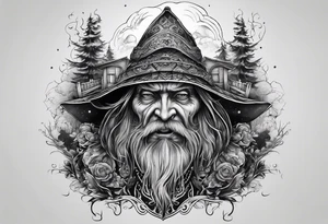Baba yaga creepy tattoo idea