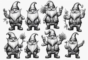 gnomes dancing in the forrest tattoo idea
