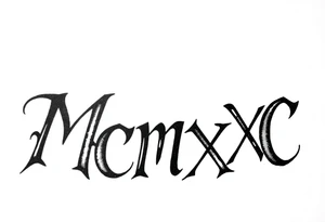 “MCMXC” roman script tattoo idea