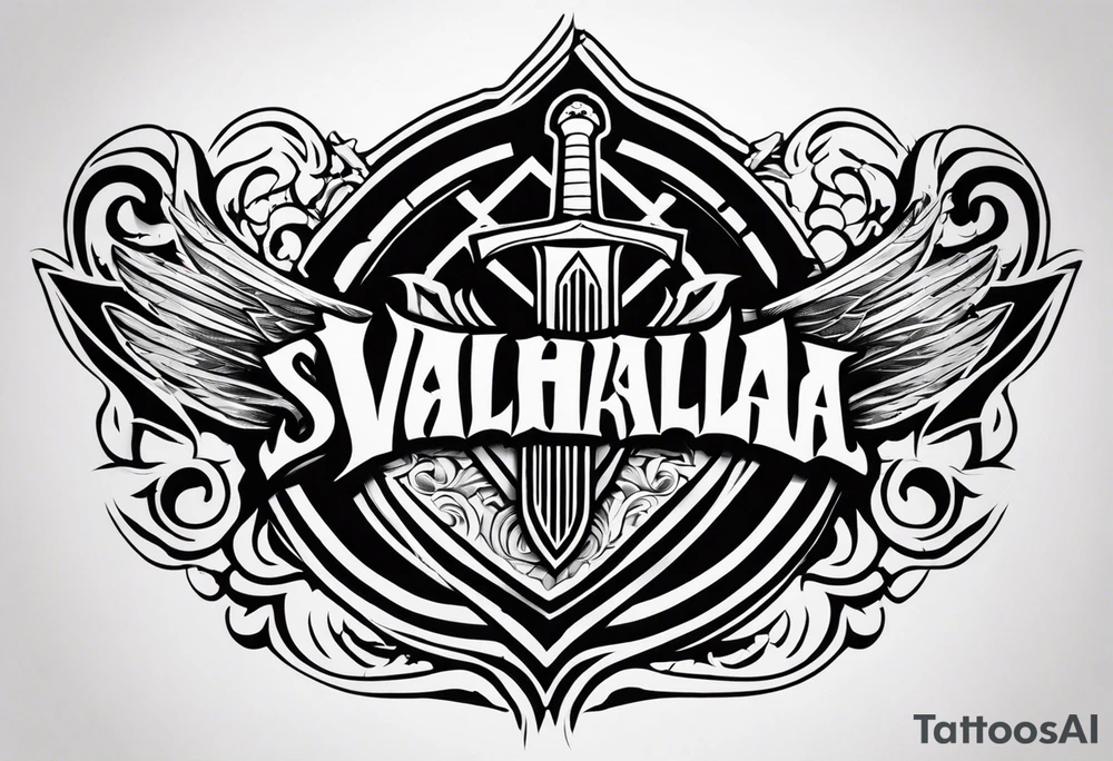 sword shield valhalla 
staircase tattoo idea