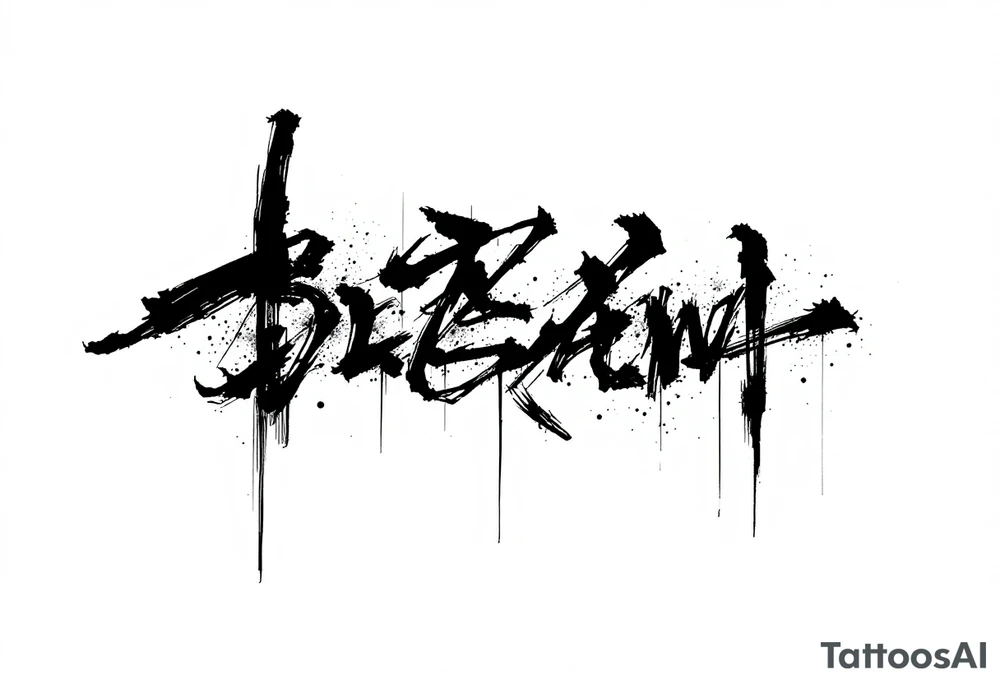 dream japanese font tattoo idea