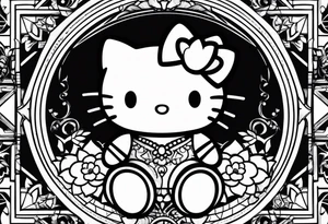 Hello kitty tattoo idea