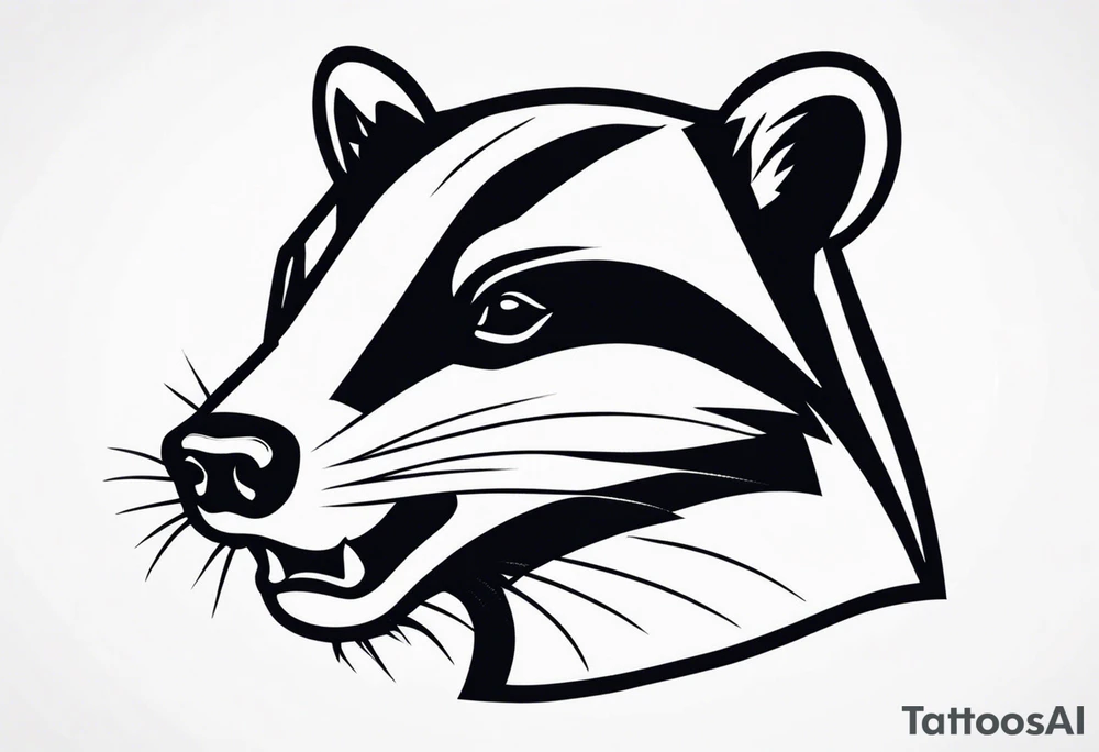 Angry badger tattoo idea